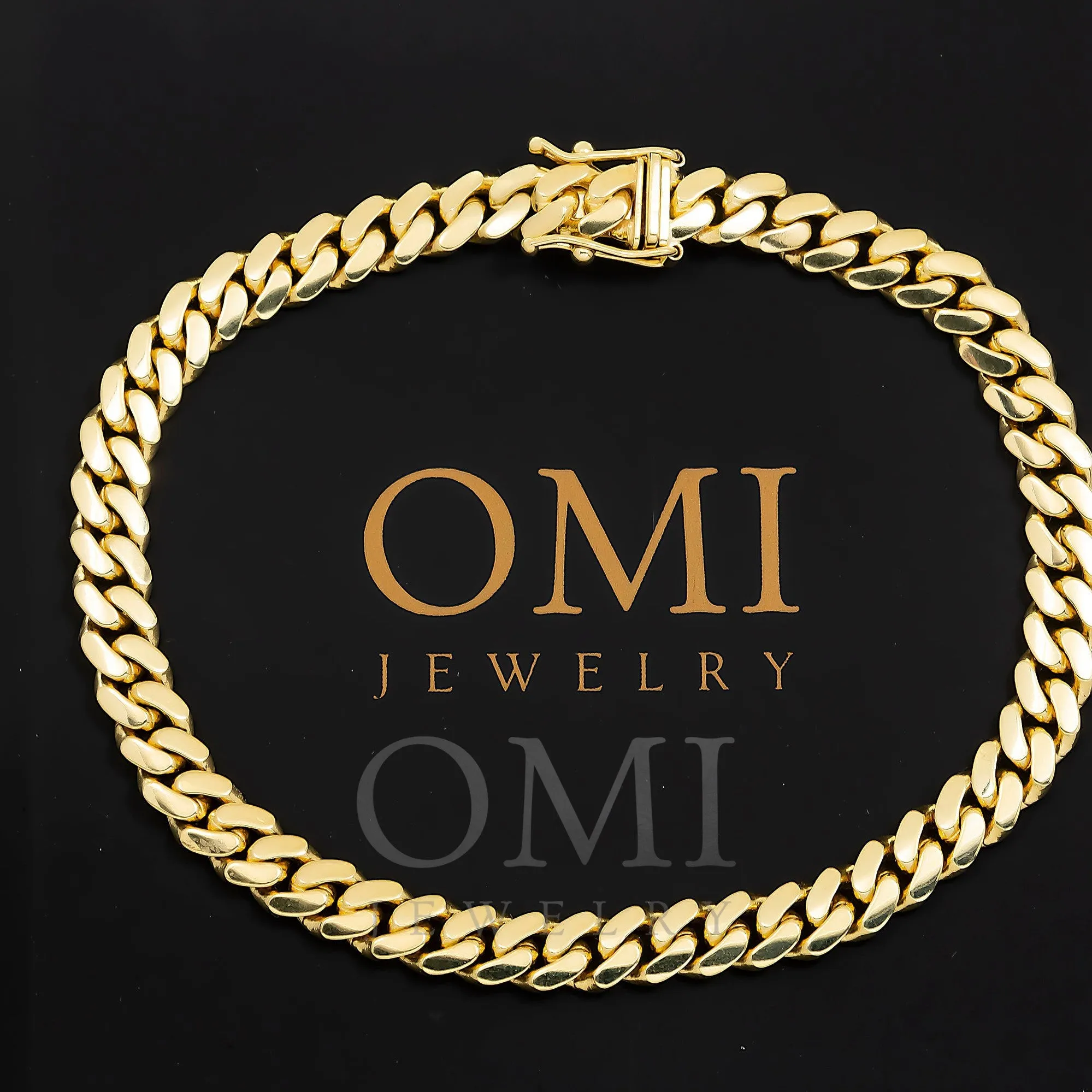 14K GOLD 6MM SOLID MIAMI CUBAN LINK BRACELET