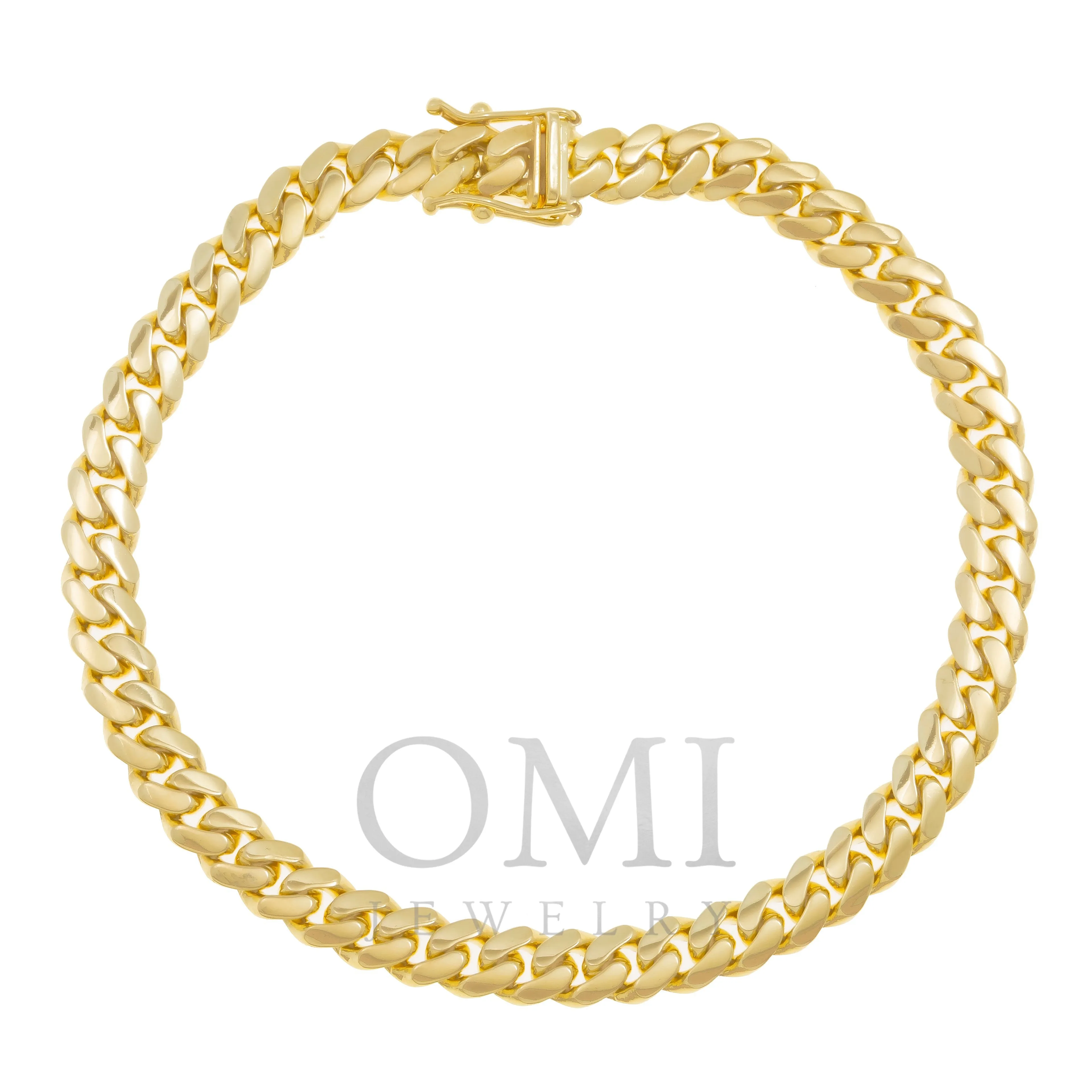 14K GOLD 6MM SOLID MIAMI CUBAN LINK BRACELET