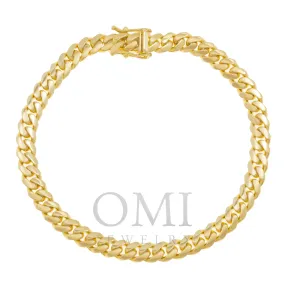 14K GOLD 6MM SOLID MIAMI CUBAN LINK BRACELET