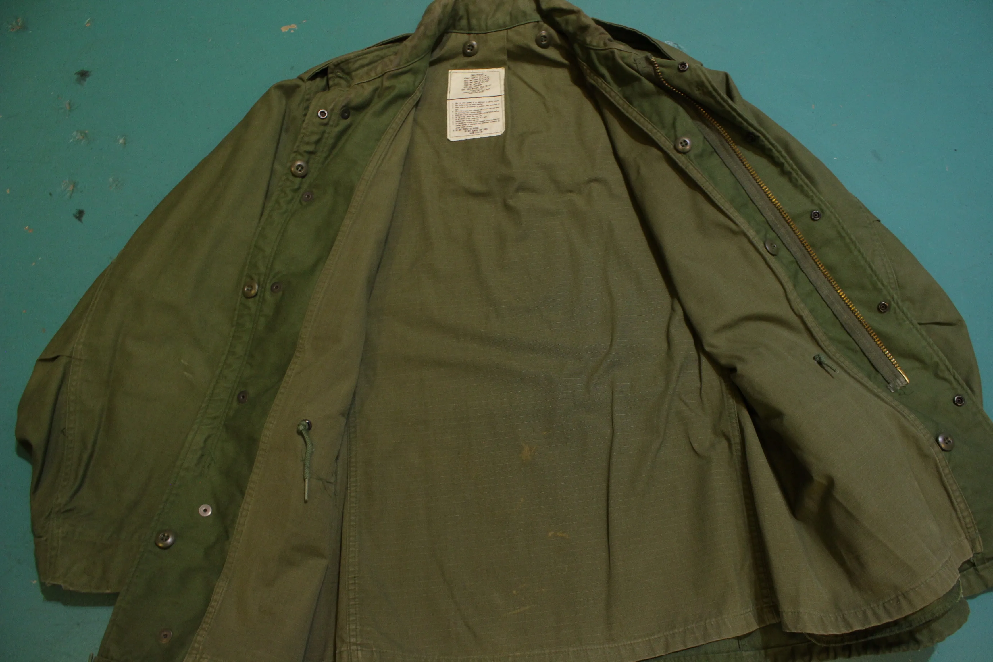 1981 Vintage M-65 Airforce Field Jacket w/ Liner OG-107 DLA-81-C-2335 Small