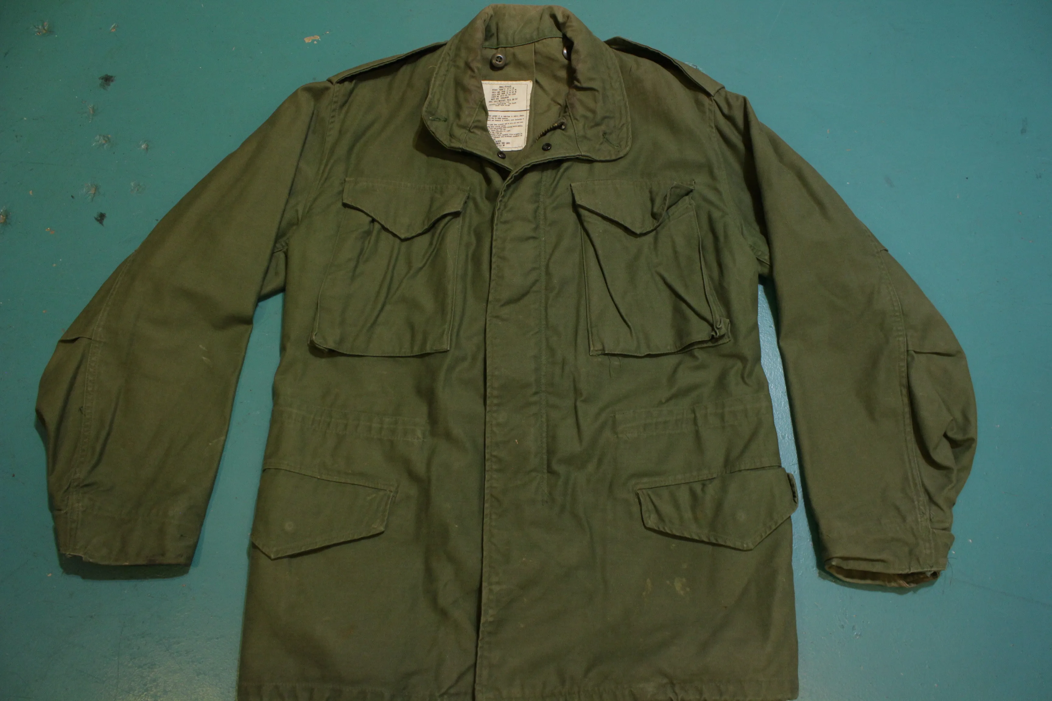 1981 Vintage M-65 Airforce Field Jacket w/ Liner OG-107 DLA-81-C-2335 Small