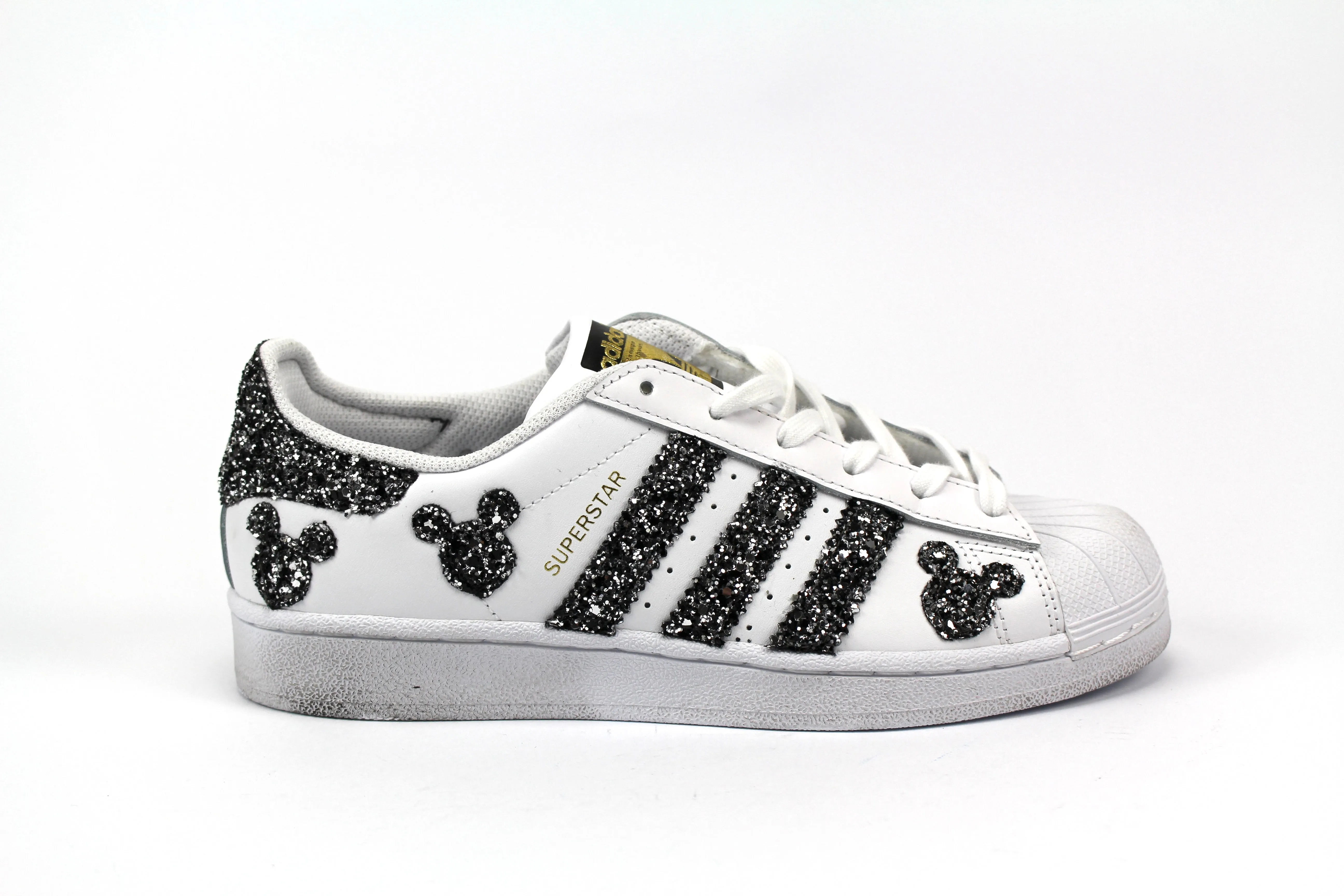 Adidas Superstar Topolini Black Silver Glitter