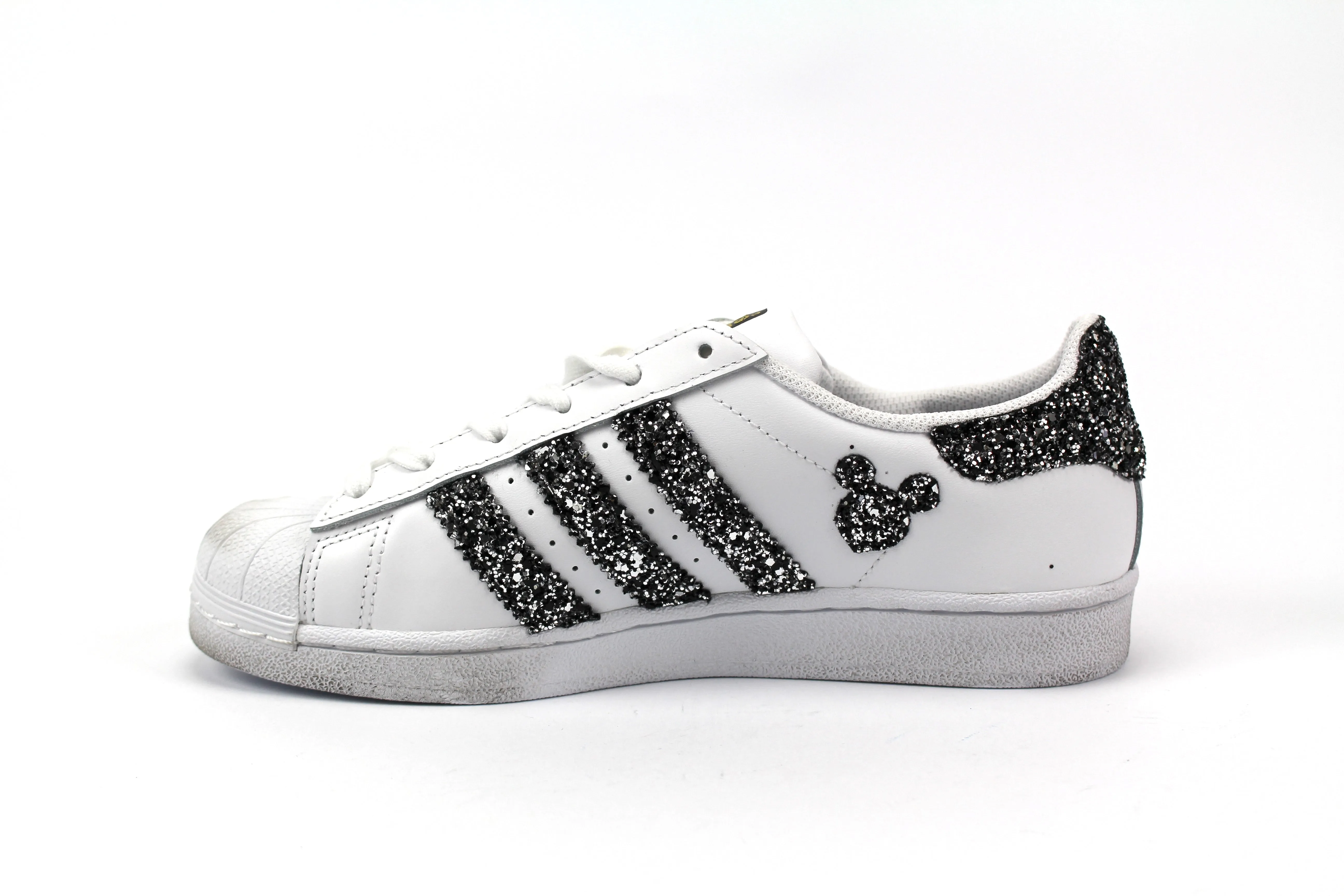 Adidas Superstar Topolini Black Silver Glitter