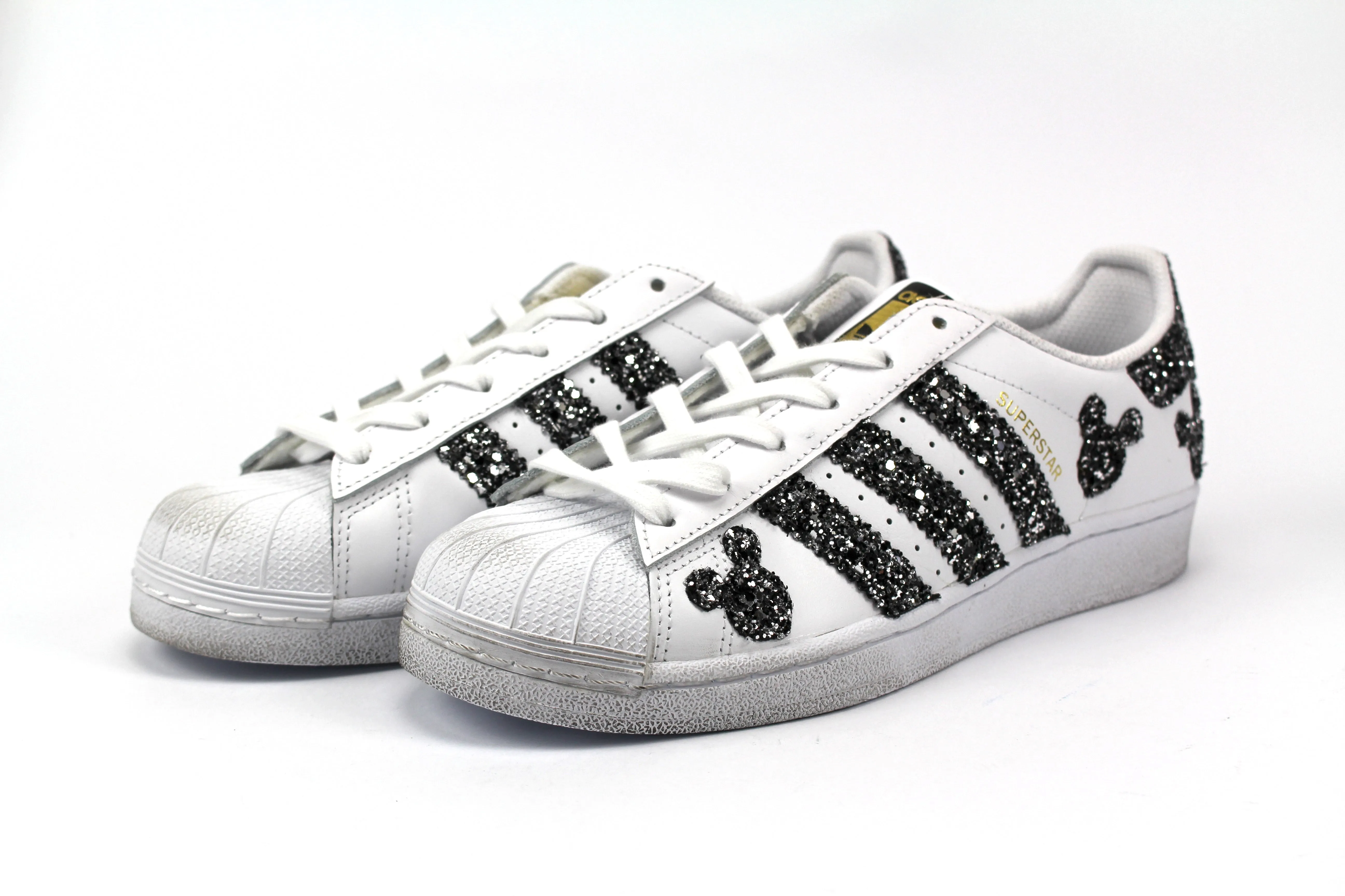 Adidas Superstar Topolini Black Silver Glitter