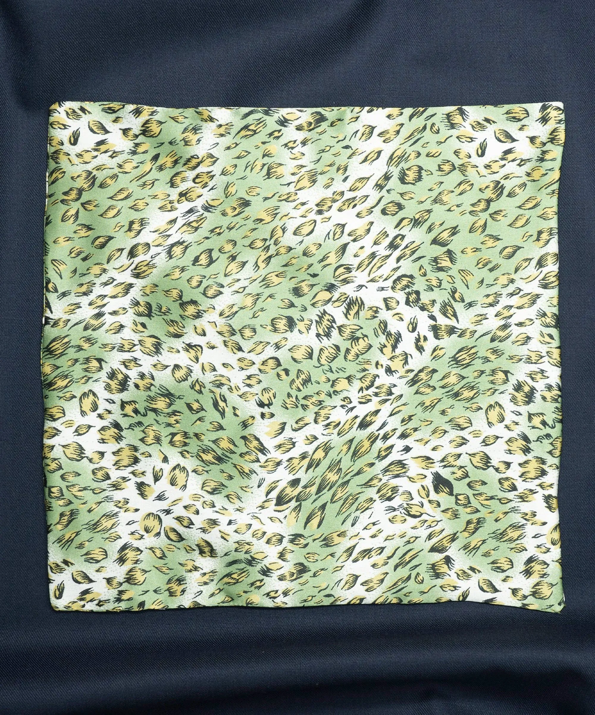 After 8 Abstract Green Pocket Square