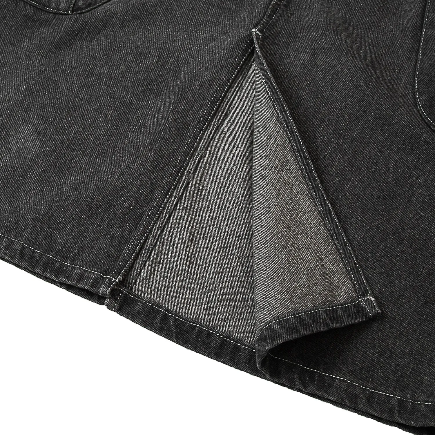 A[S]USL DENIM CARGO SKIRT-DENIM BLACK