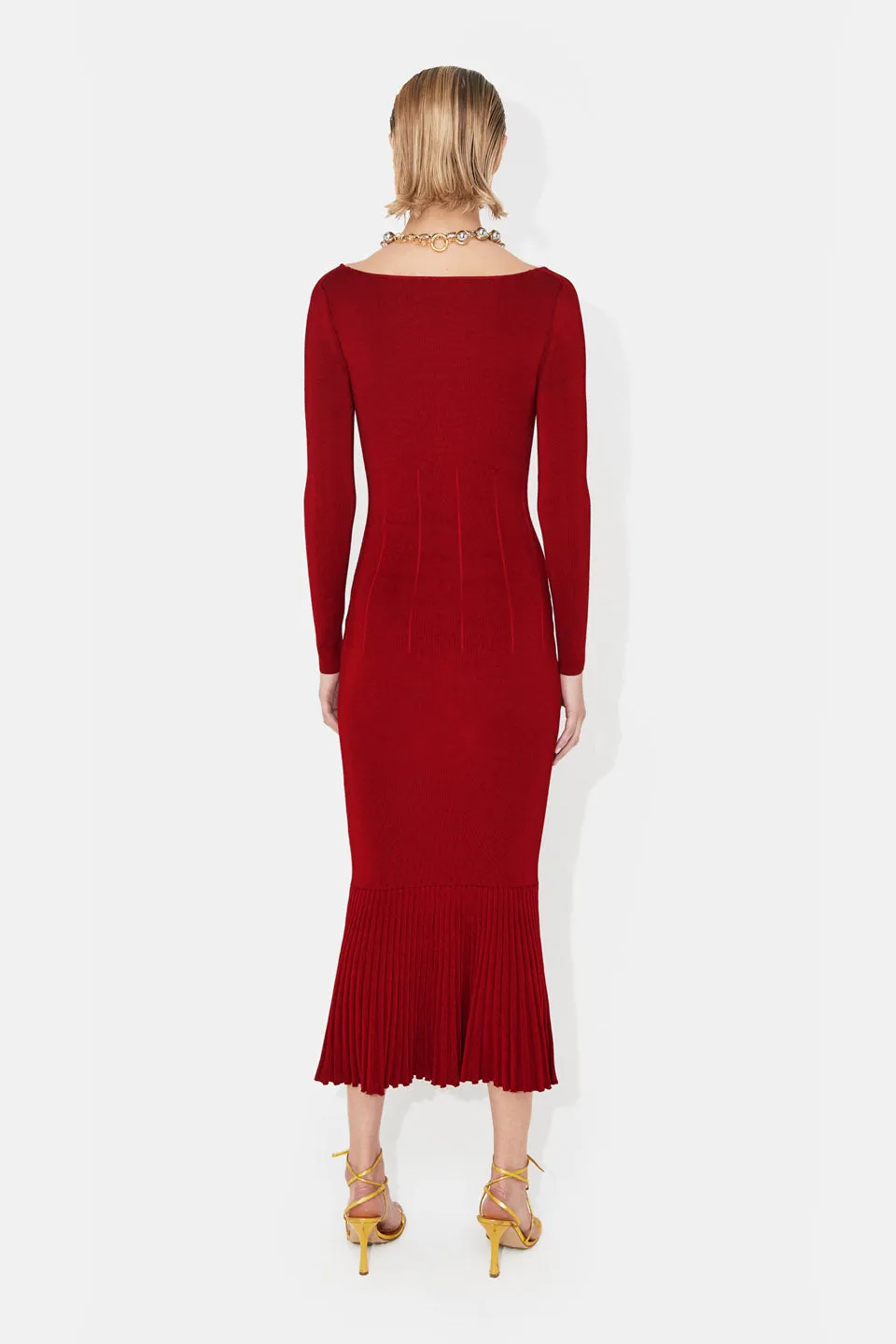 Atalanta Long Sleeved Dress - Rouge Piaf