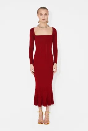 Atalanta Long Sleeved Dress - Rouge Piaf