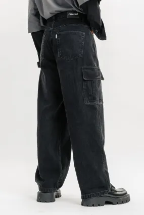 Black Men's Urban Cargo Jeans