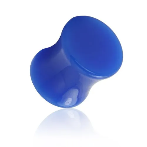 Blue Color Solid UV Acrylic Saddle Plugs