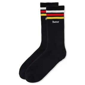 Butter Goods Stripe Socks Black