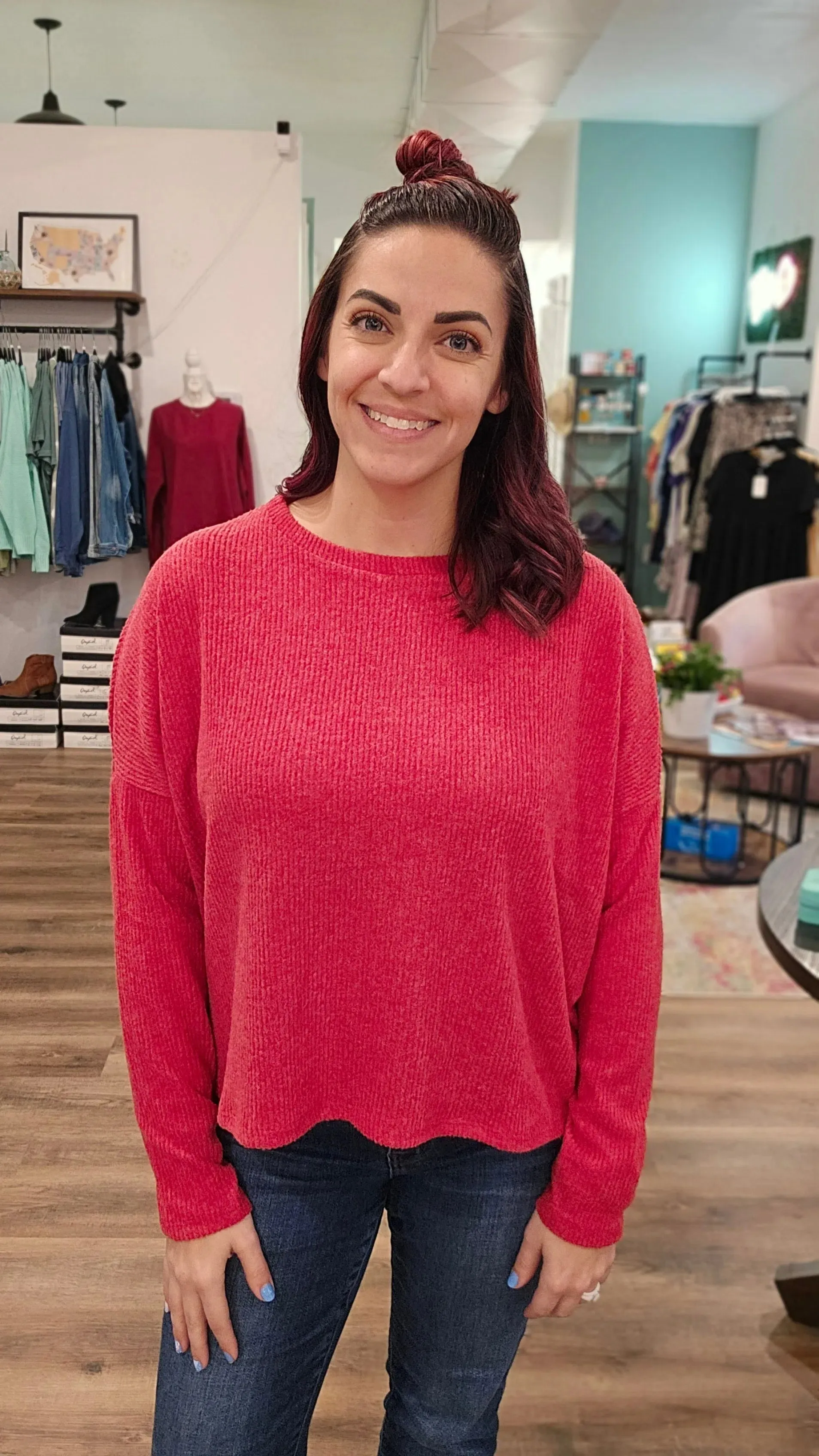 Carmen Ribbed Dolman Sweater