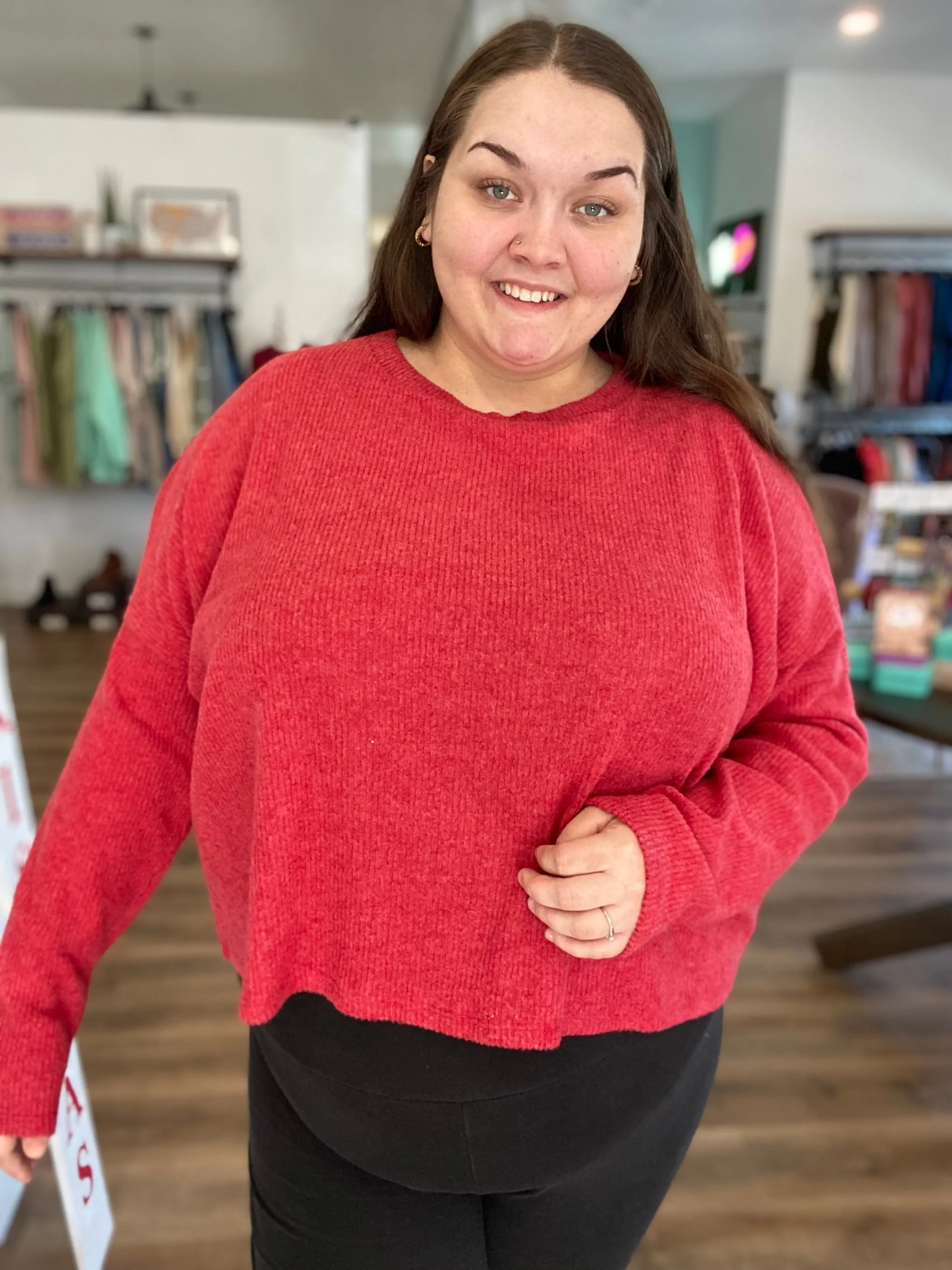 Carmen Ribbed Dolman Sweater