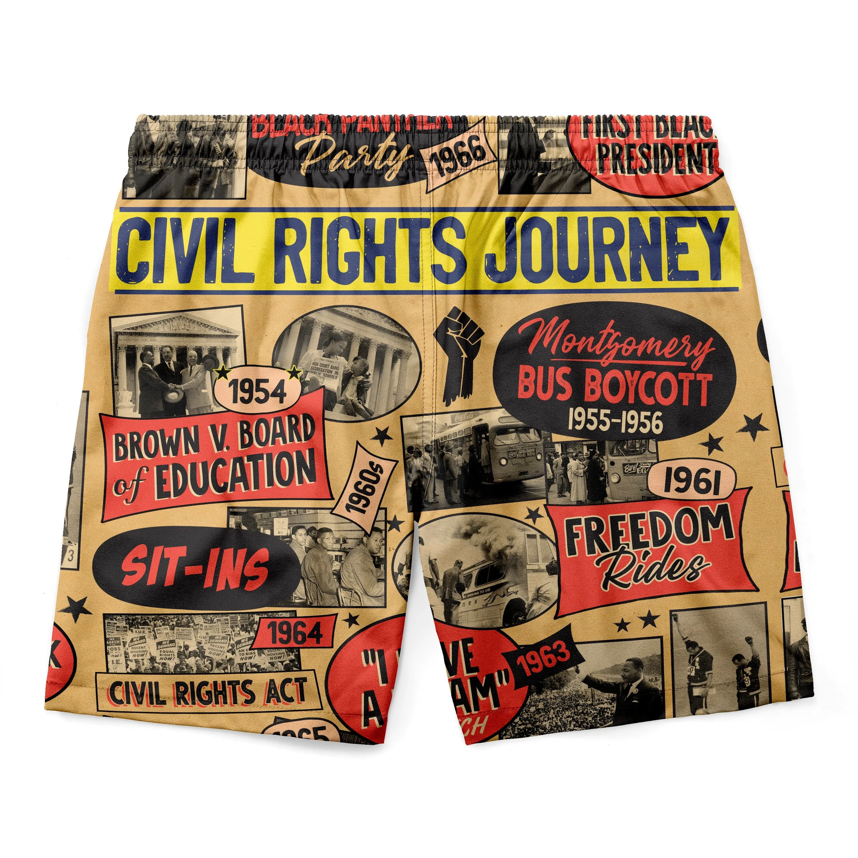 Civil Rights Events in 50s Style T-shirt and Shorts Set