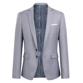 Classic Light Grey Blazer Two Buttons Blazer