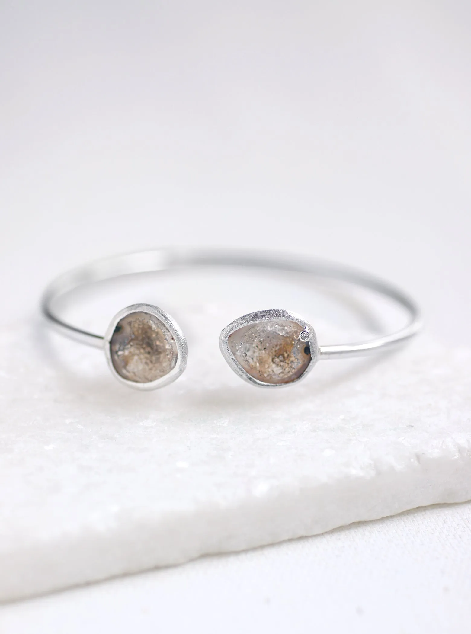 Diamond Double Geode Bangle