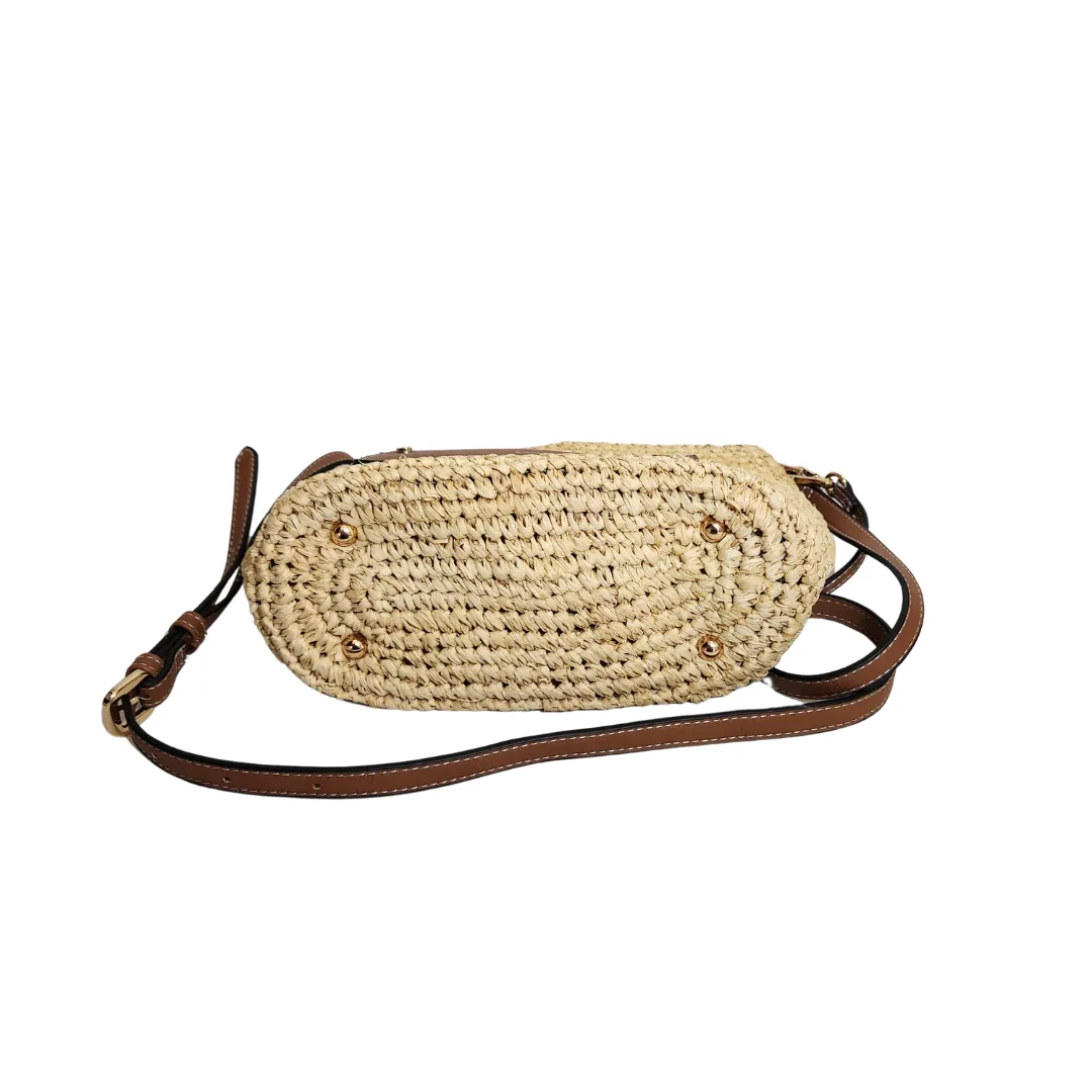 DUNE Raffia Straw & Leatherette Davenporte Crossbody Bag | Like New |