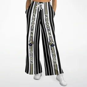 Ebony and Ivory Pinstripe Eco-Poly Stretchy Phat Bellbottoms