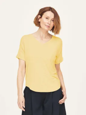 Eliza Naturally Soft Short Sleeve SeaCell™ T-Shirt - Butter Yellow