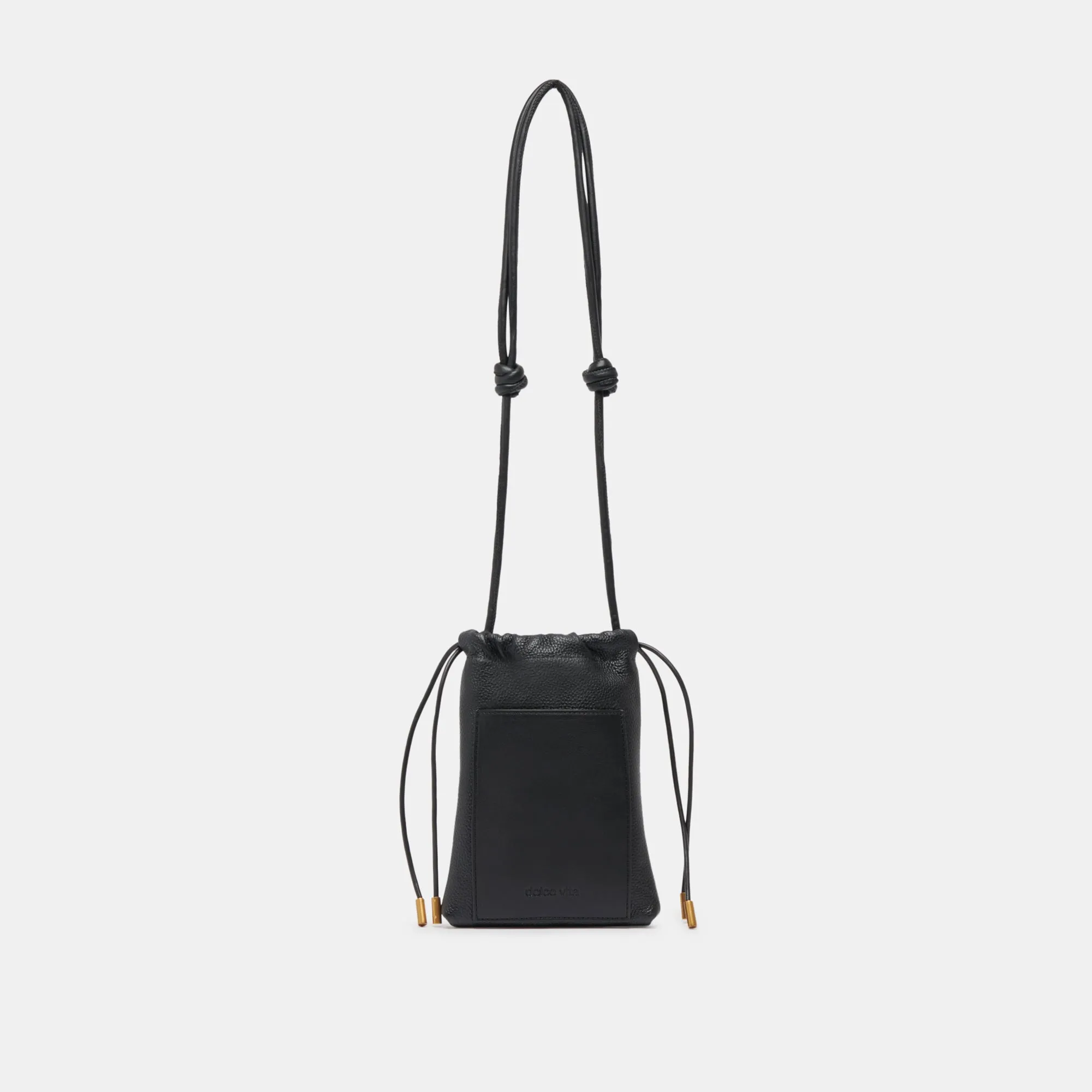 EVIE CROSSBODY POUCH BLACK PEBBLE LEATHER