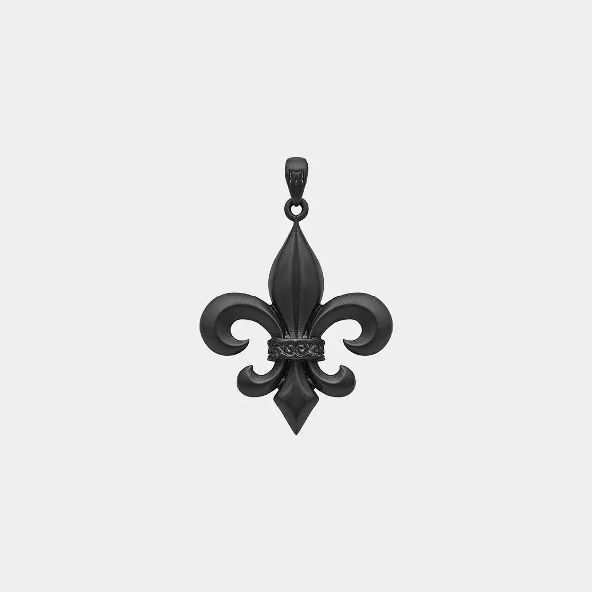 Fleur de Lis Pendant - Black