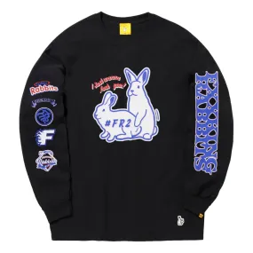 #FR2 PLAYING RABBITS L/S T-SHIRT-BLACK