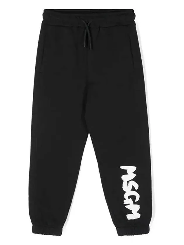 Kids Sketch Logo Track Pants Black