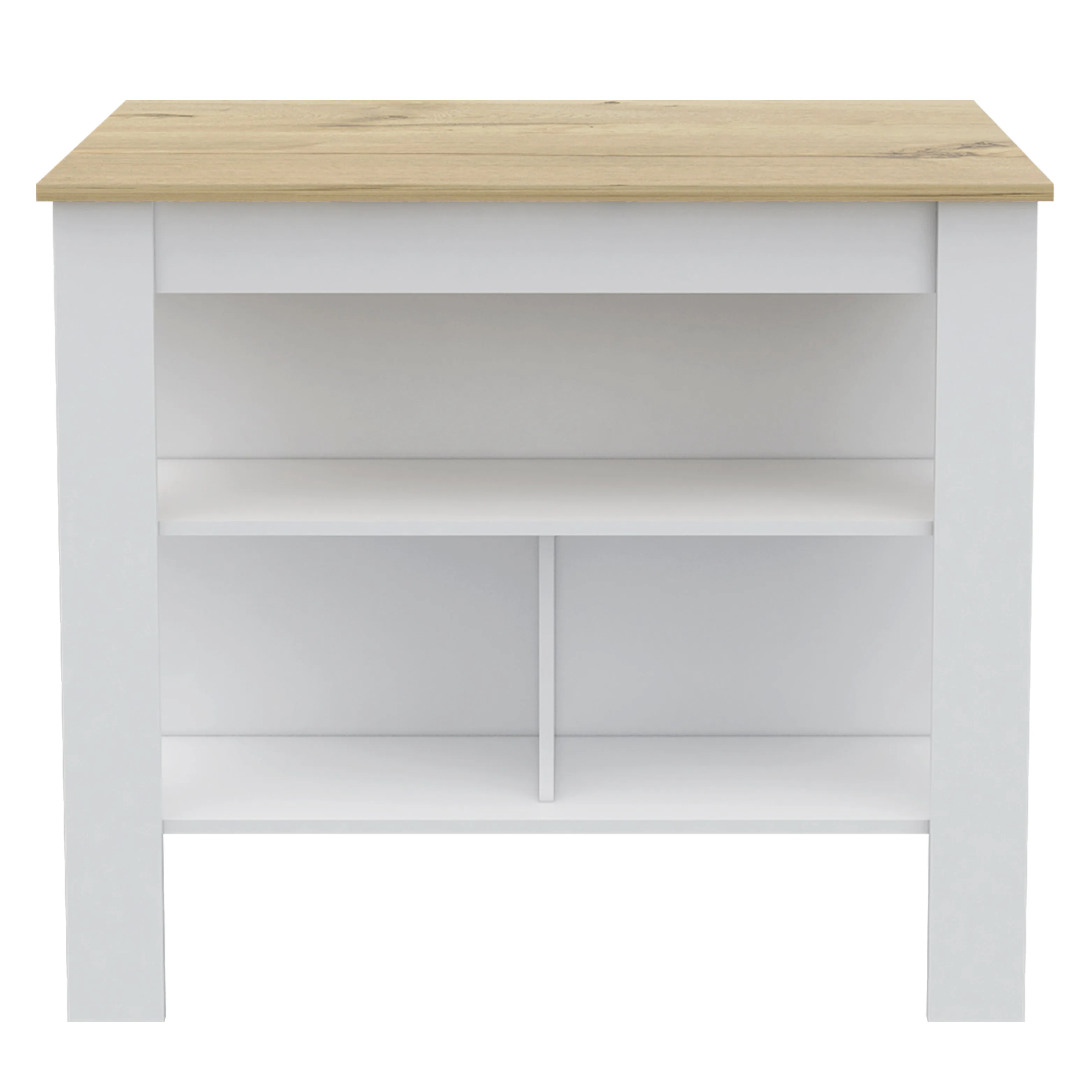 Kitchen Island Dozza White/Light Oak