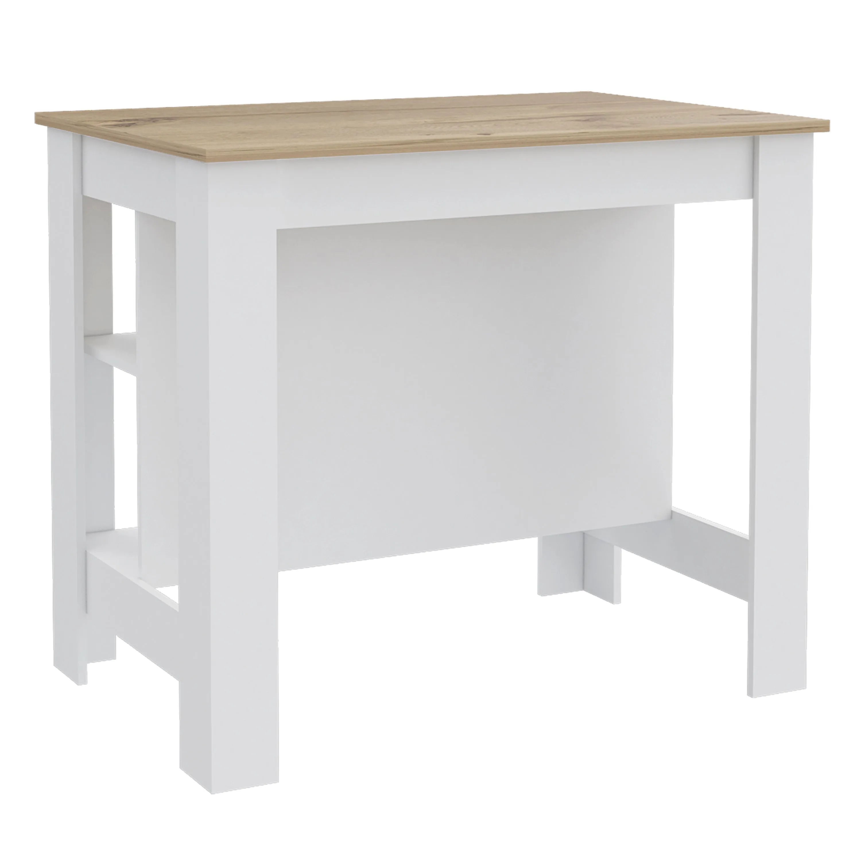 Kitchen Island Dozza White/Light Oak