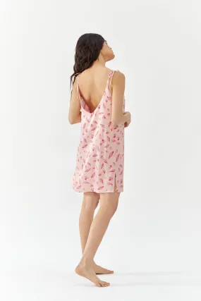 Lucia Red Shell Silk Nightdress