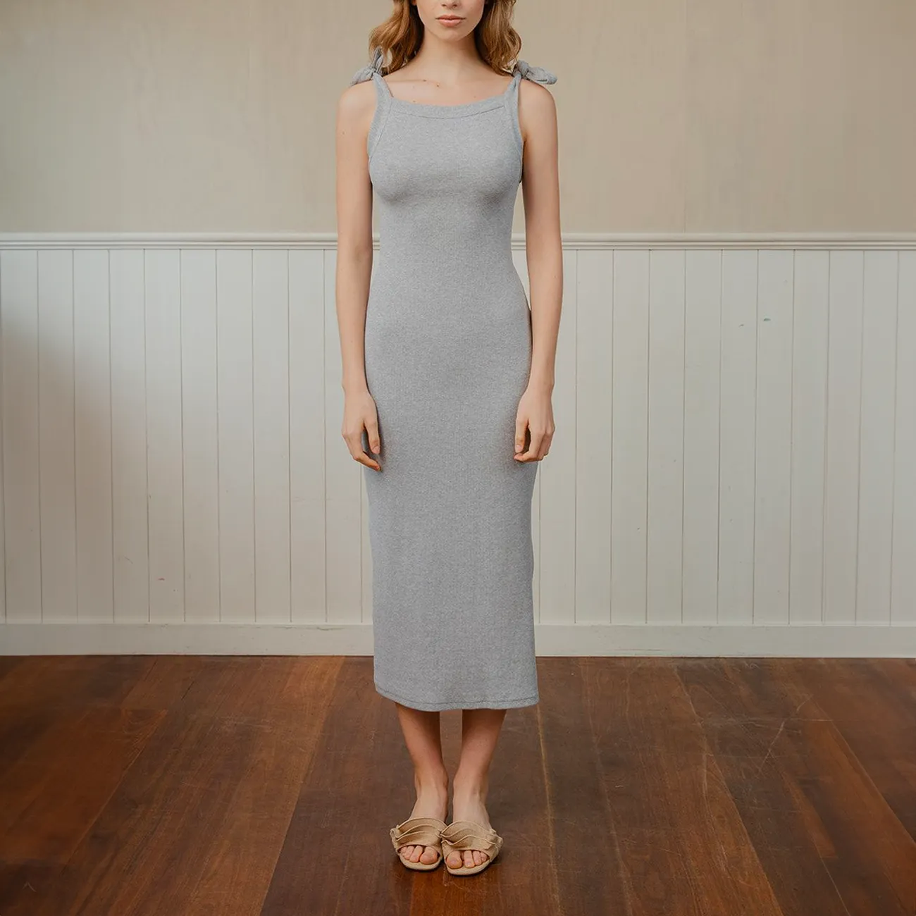 Marsden 2.0 Maxi Dress Rib - Grey Marle