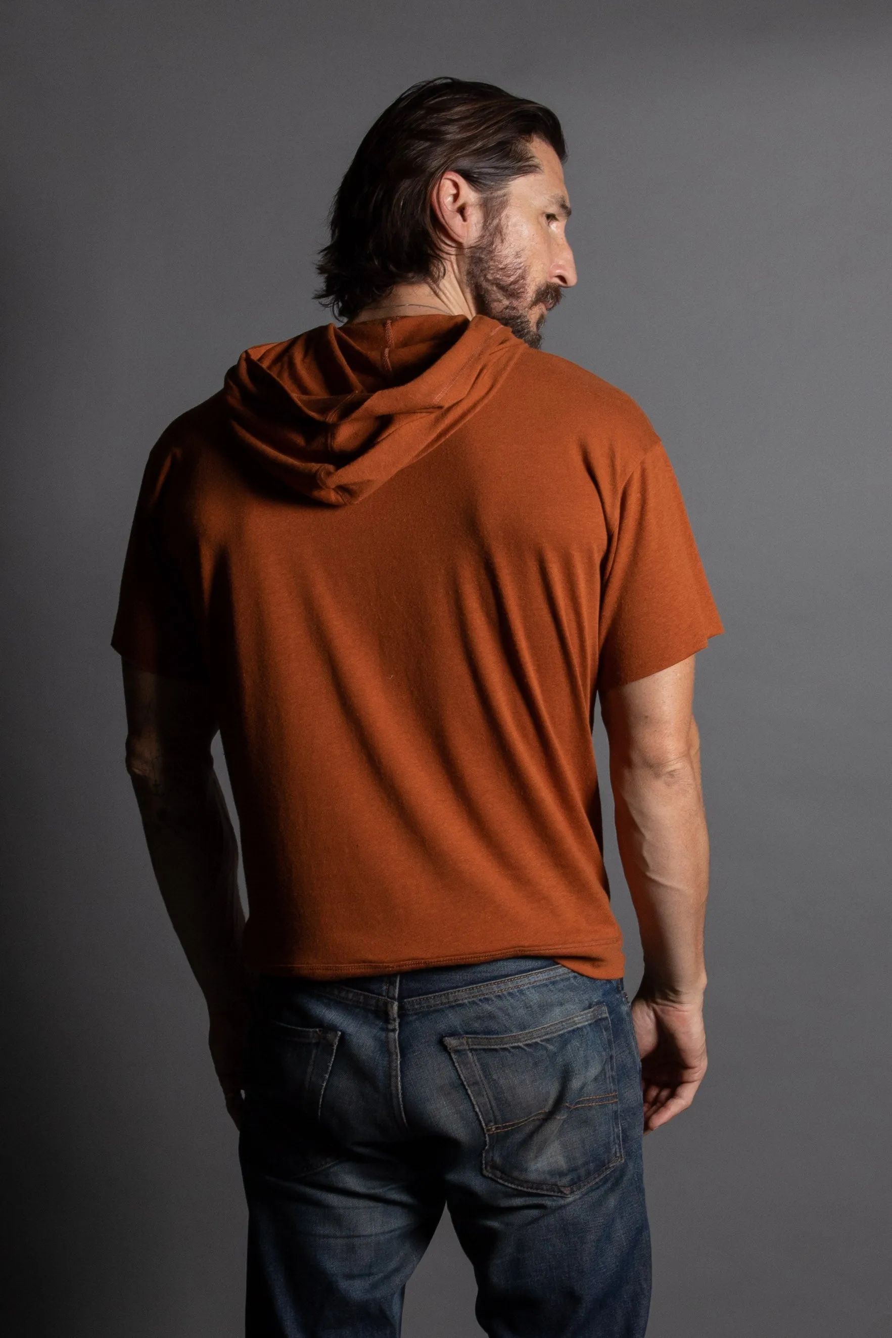 Men's Jersey Tee Kangaroo Pocket Hoodie