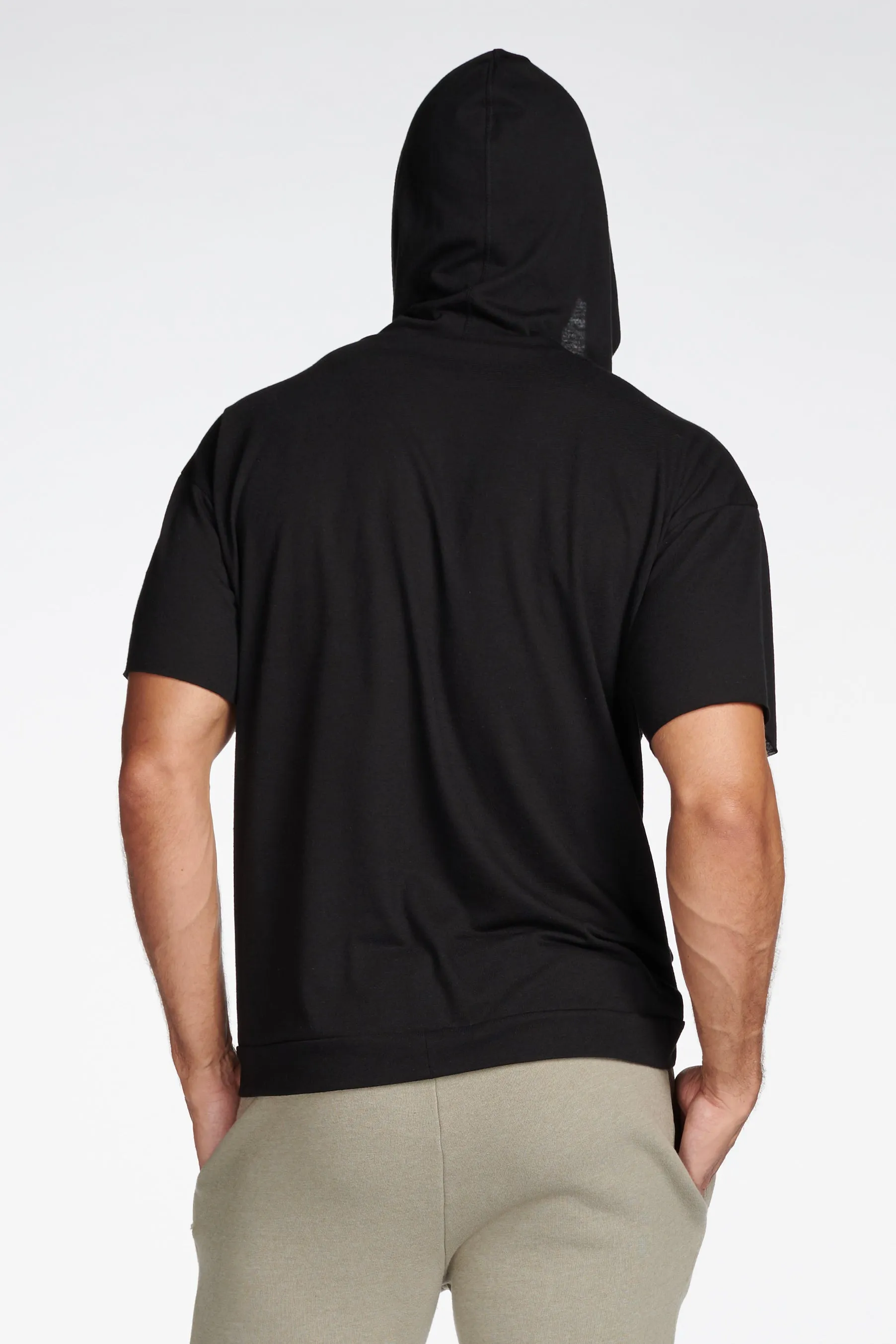 Men's Jersey Tee Kangaroo Pocket Hoodie