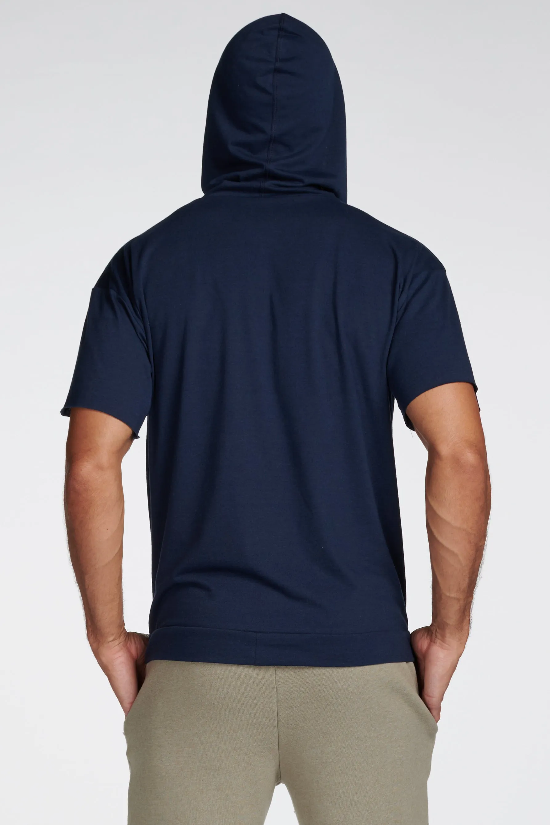 Men's Jersey Tee Kangaroo Pocket Hoodie