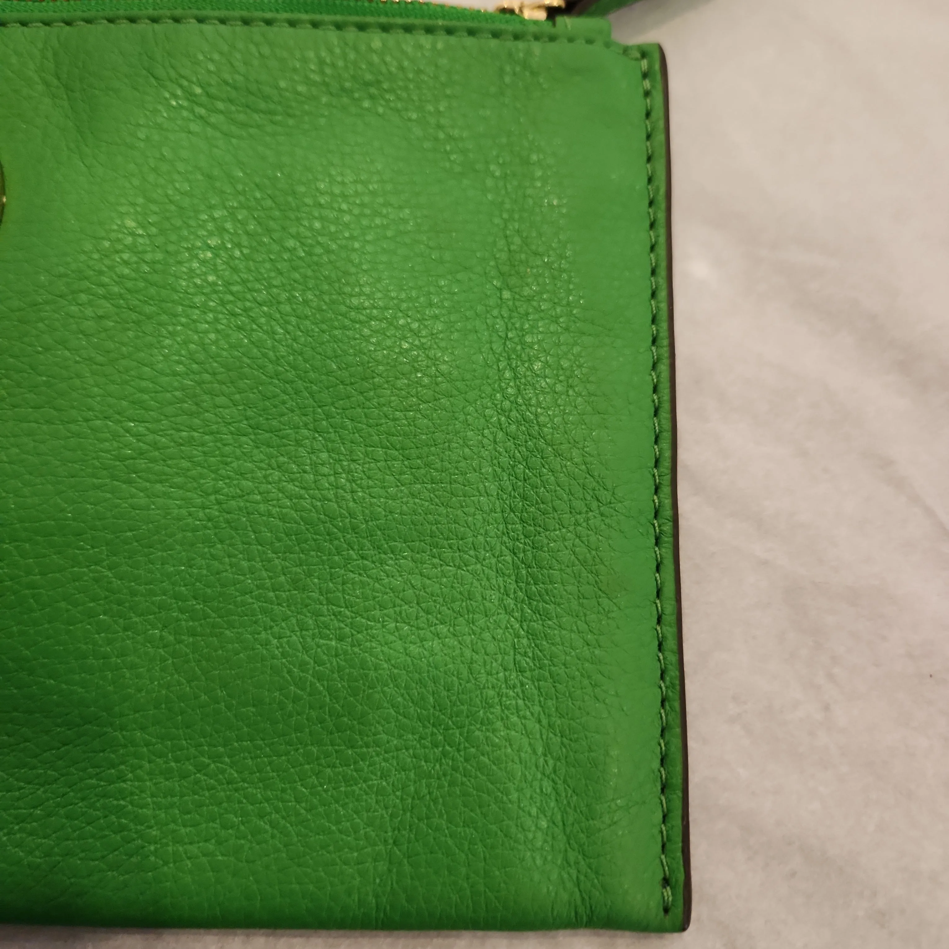 Michael Kors Green Leather Fulton Wristlet | Gently Used |