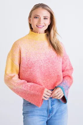 Mix Yarn Mock Sweater