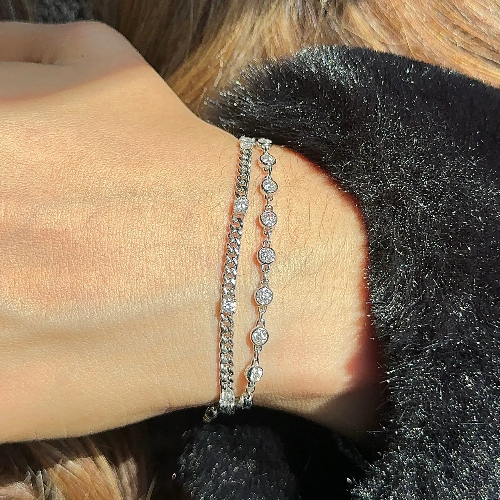 MOISSANITE SPACED TENNIS BRACELET