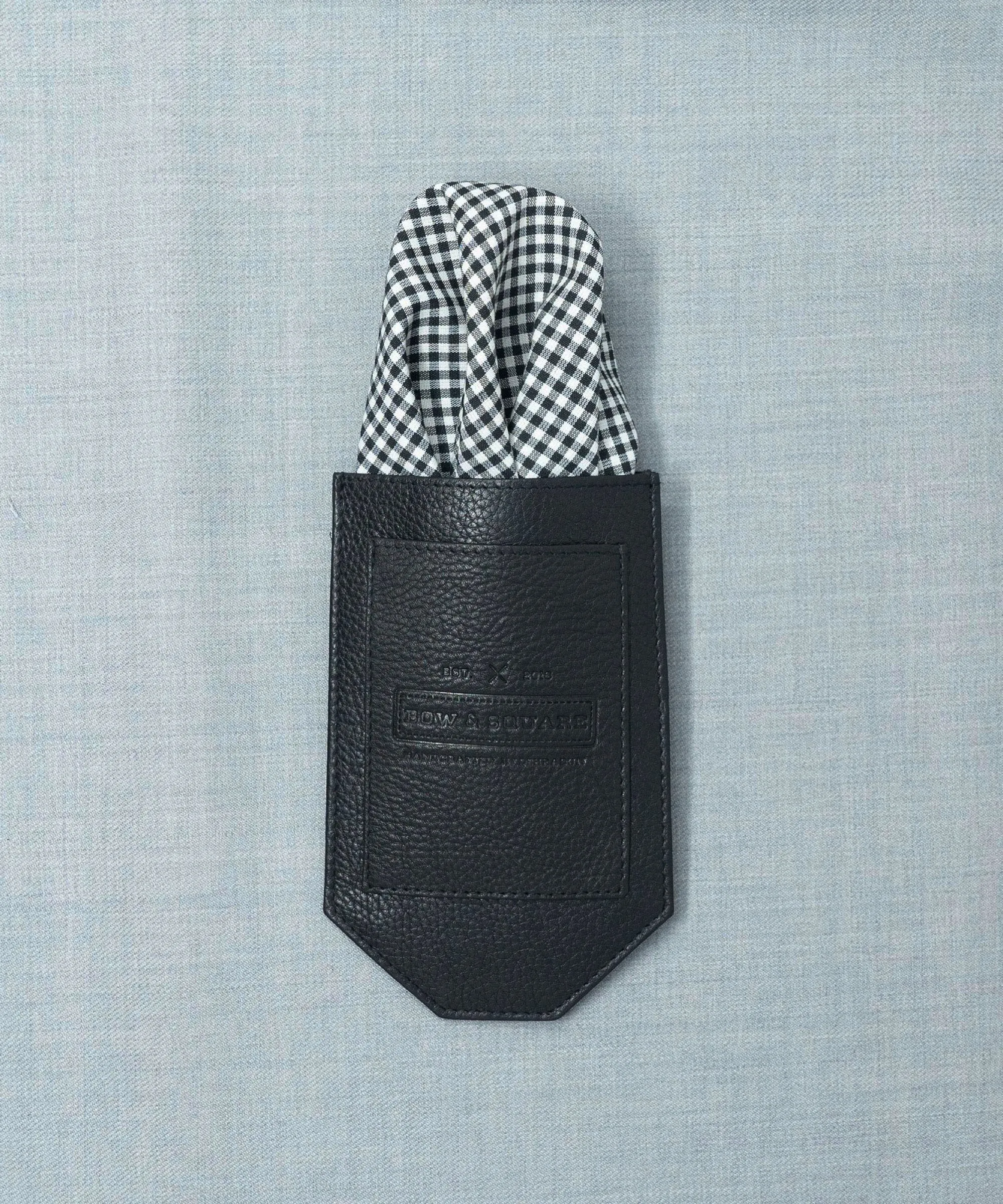 Monochrome  Geometric Black Pocket Square