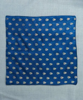 Old School Geometric Blue Pocket Square