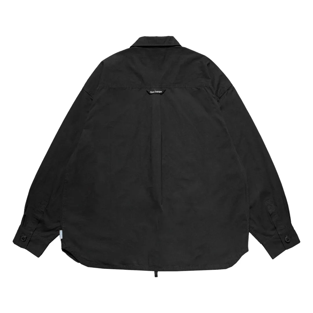 OPEN DIALOGUE LOGO POCKET SHIRT-BLACK