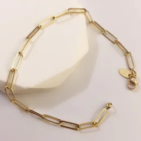 Paperclip Bracelet 18K Gold