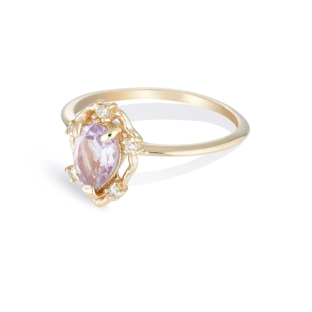 Peone II | pink amethyst & diamonds