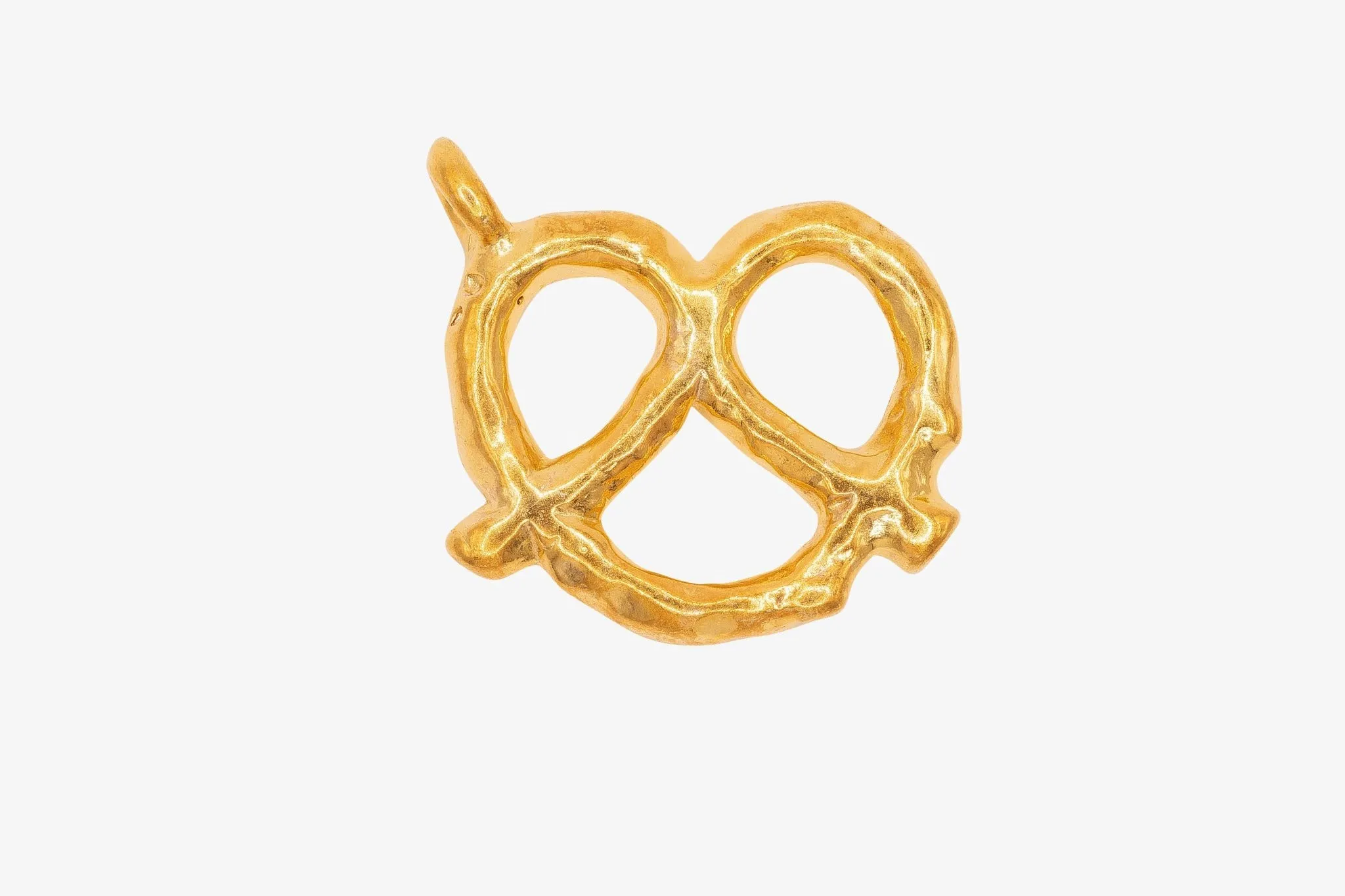 Pretzel Charm Wholesale 14K Gold, Solid 14K Gold, G243