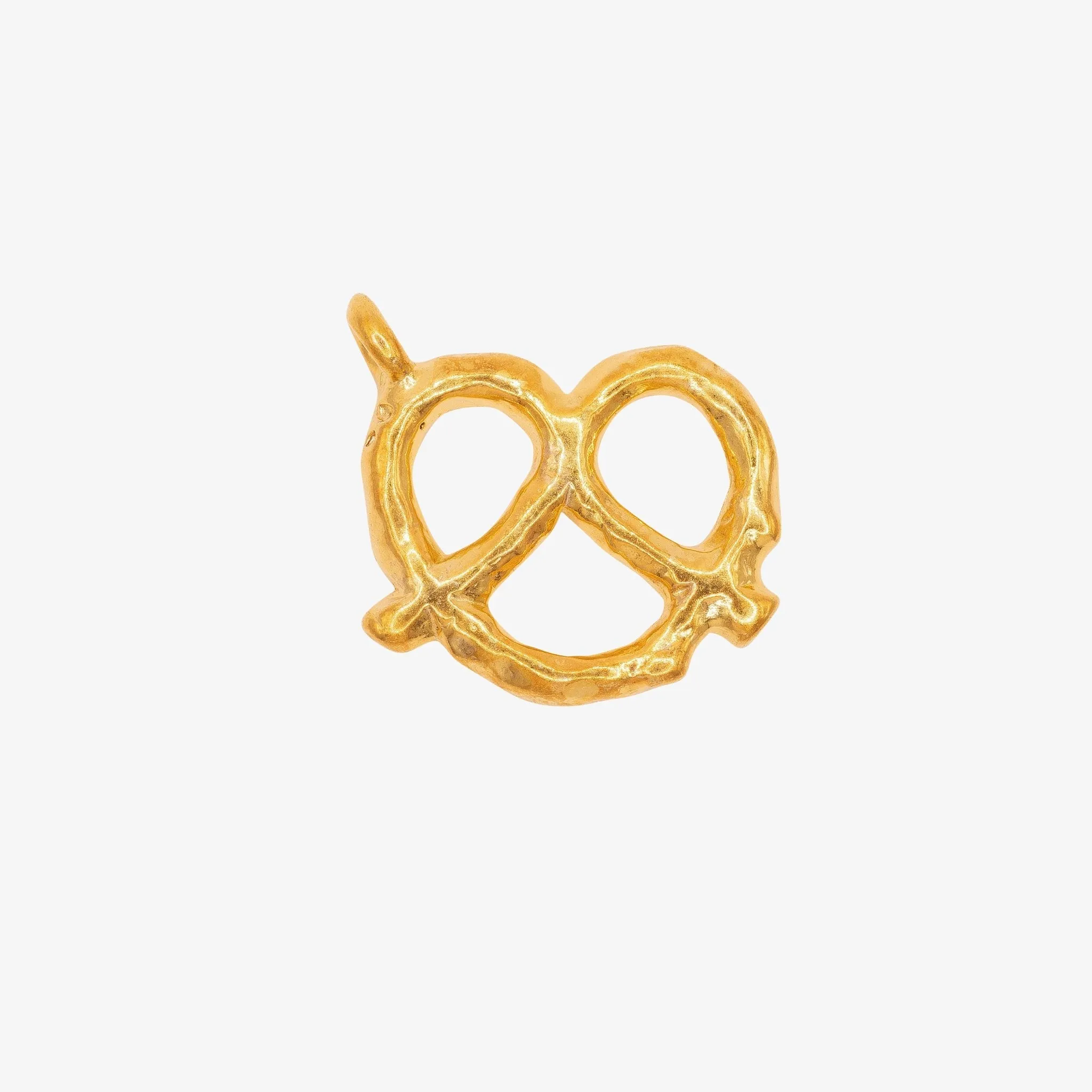 Pretzel Charm Wholesale 14K Gold, Solid 14K Gold, G243