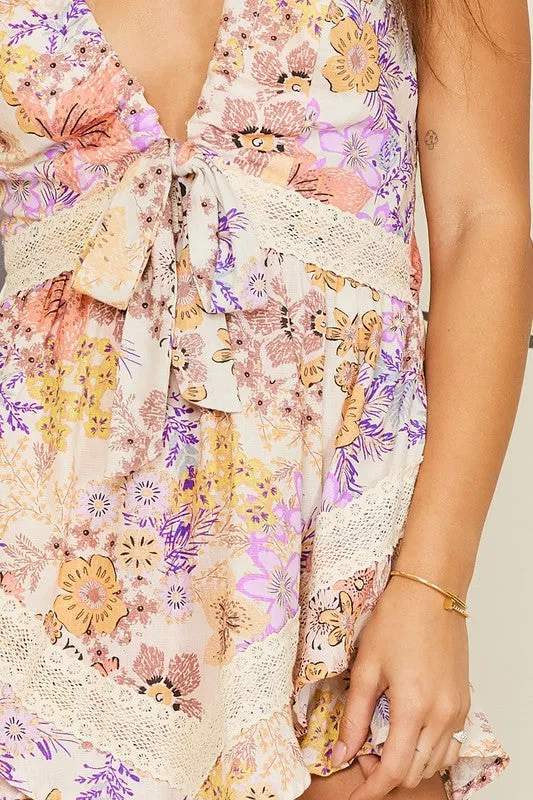 Printed Flowy Romper