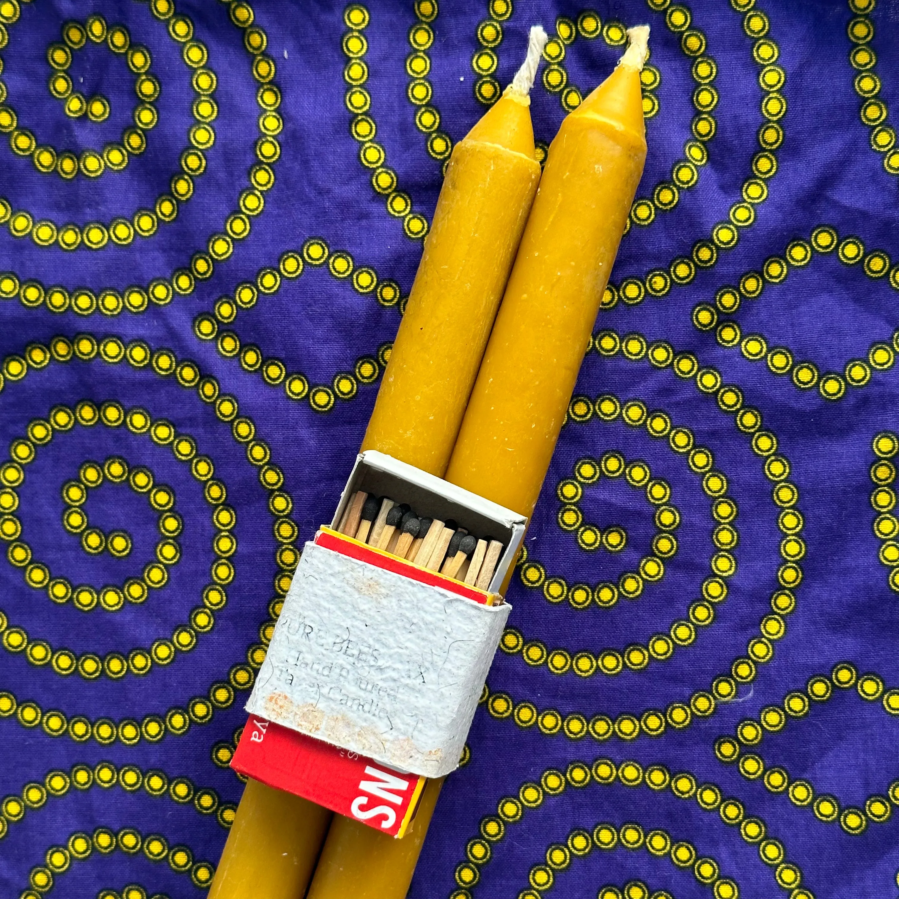 Pure Beeswax Taper Candles (Set of 2)