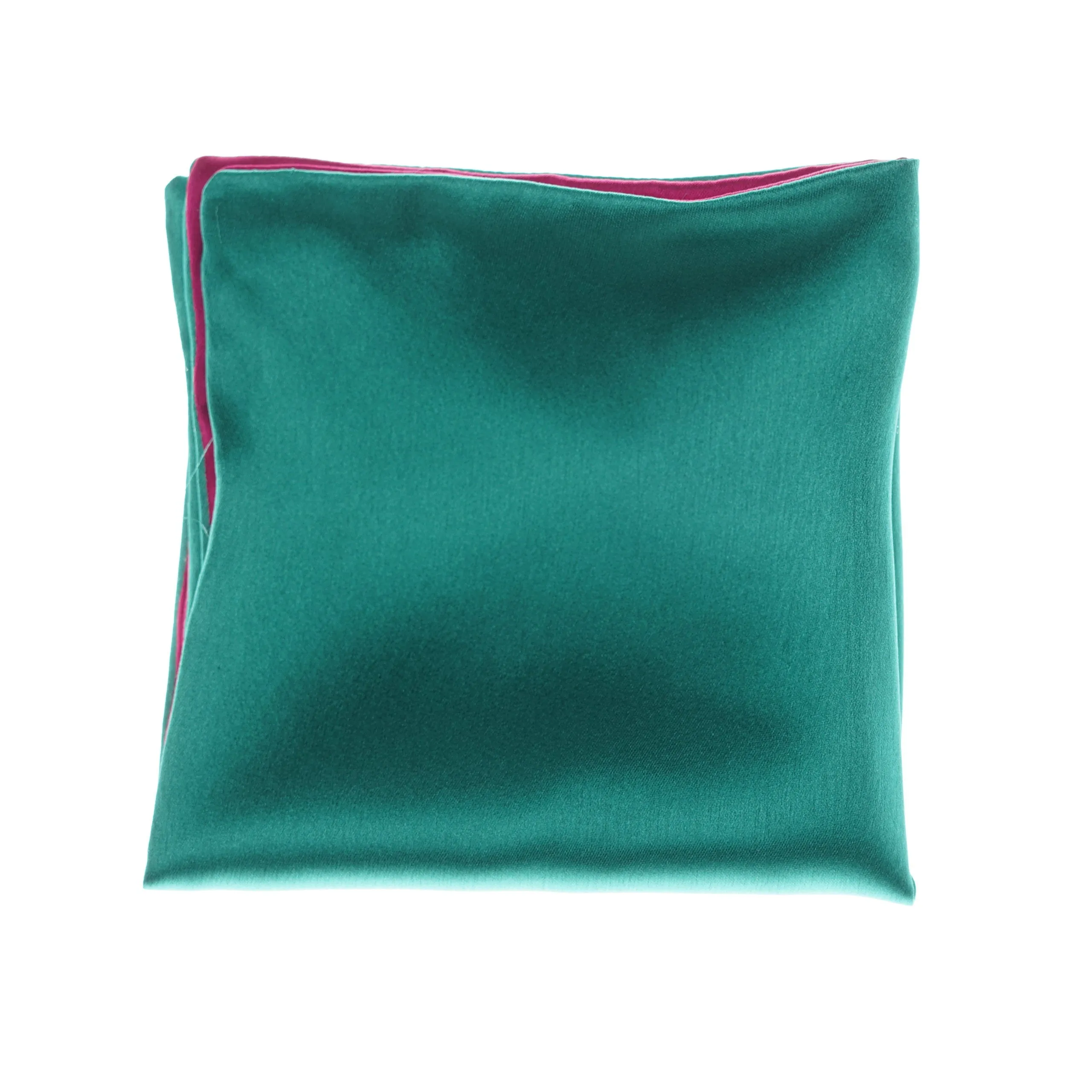 Regal Magenta - Green Pocket Square