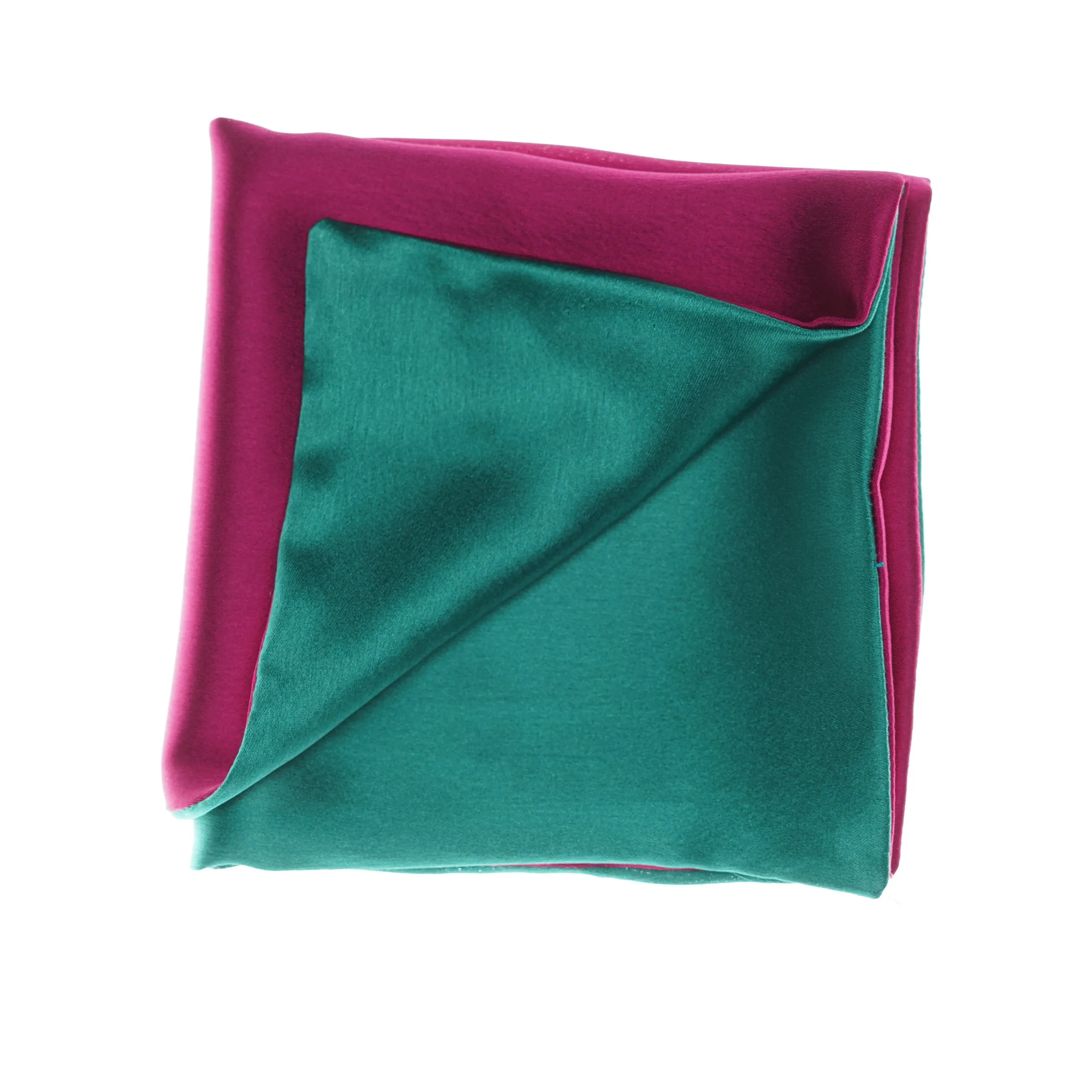 Regal Magenta - Green Pocket Square