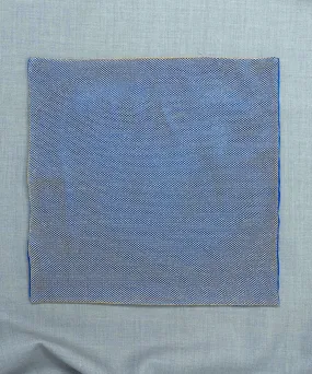 Regal Net Blue Pocket Square