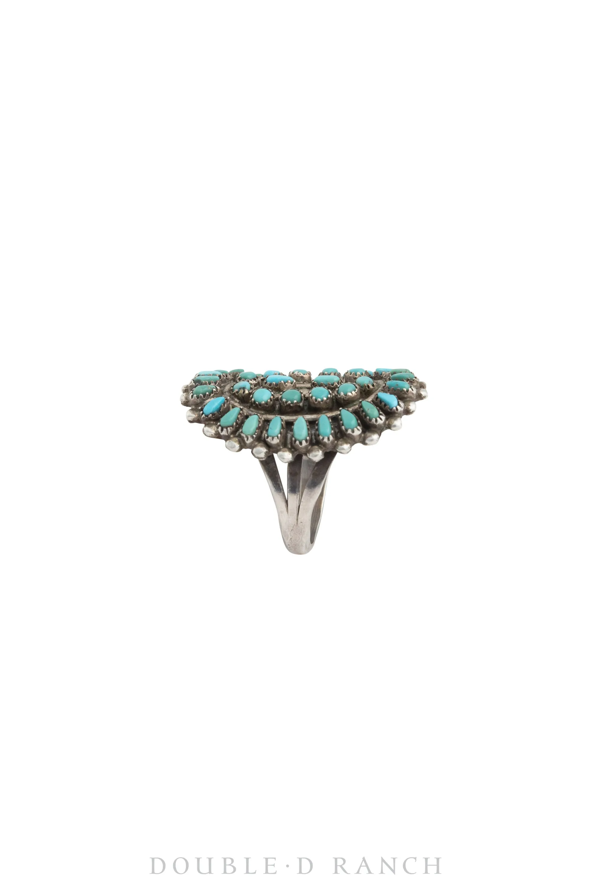 Ring, Cluster, Turquoise, Snake Eye, Vintage ‘40s, 1438